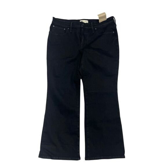 Madewell Petite Kick Out Crop Jeans in Black Wash NM812 size 32P NWT - Picture 3 of 7